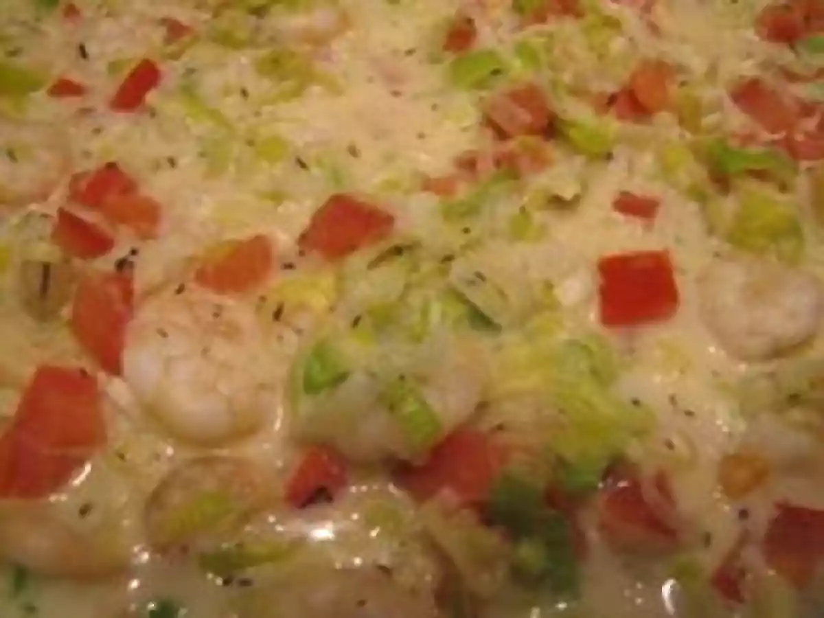 Crevettes à l'émincé de poireaux - photo 2