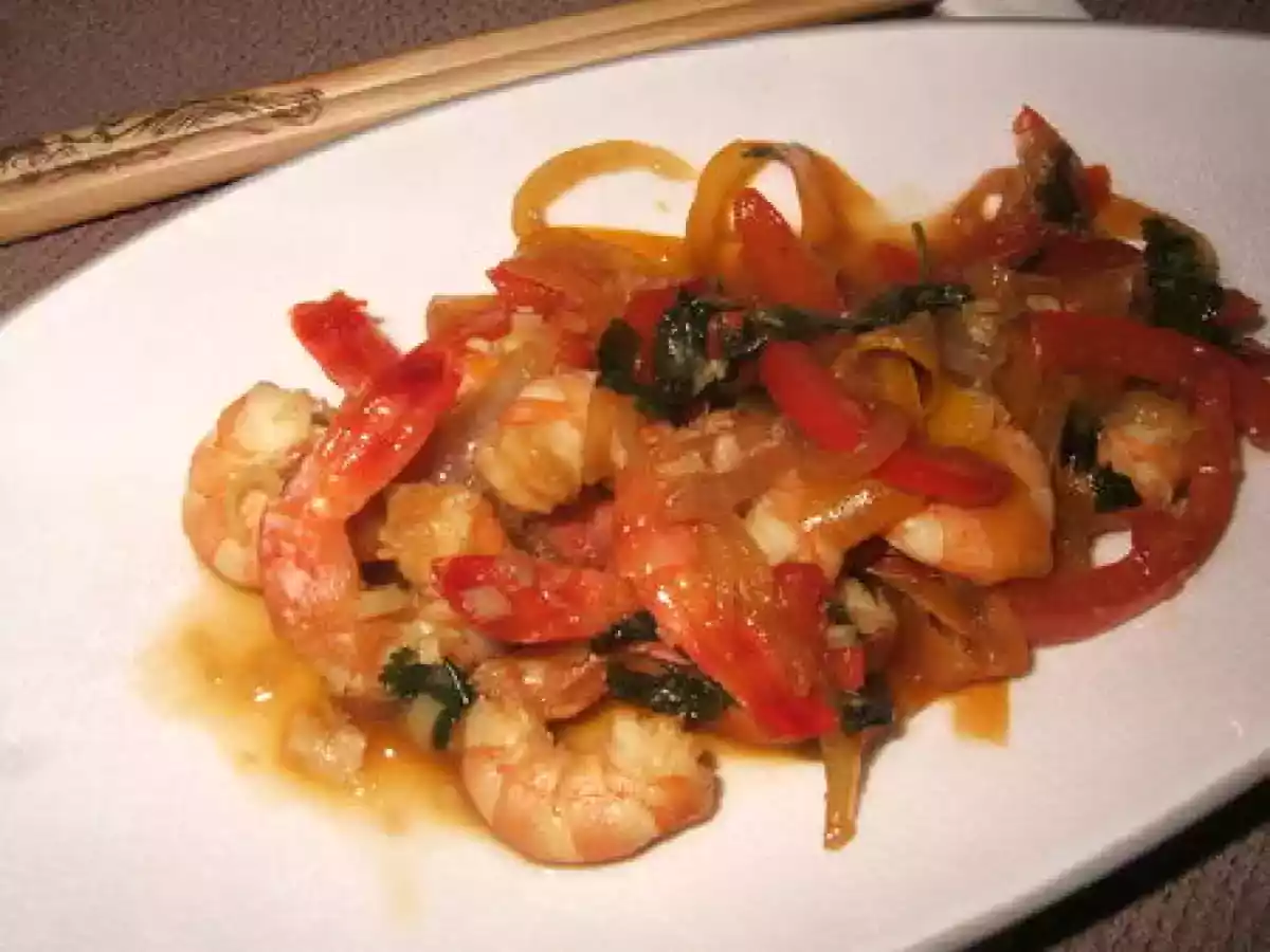 Crevettes à la citronnelle & gingembre