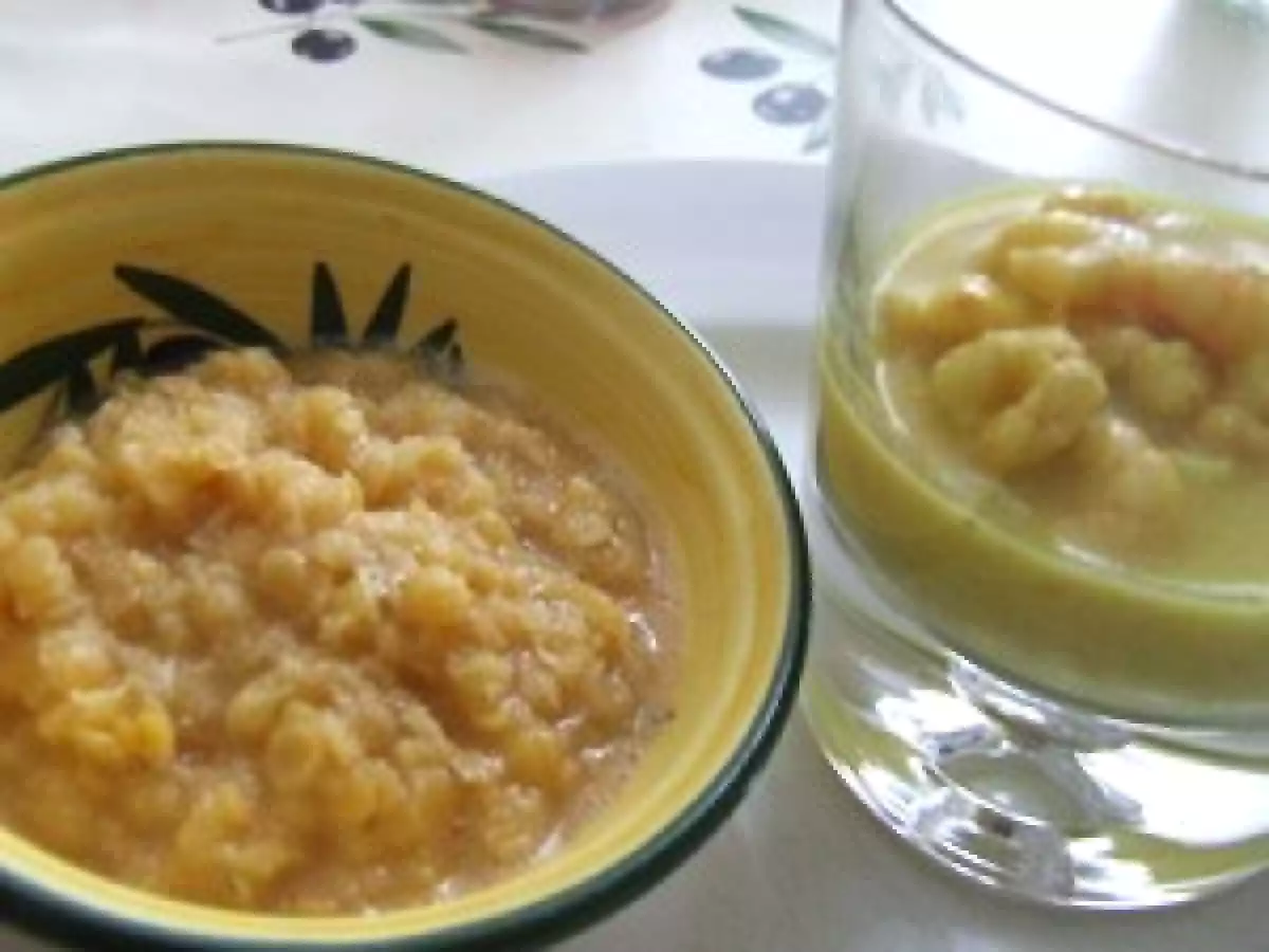 Crevettes à la thaï et lentilles corail