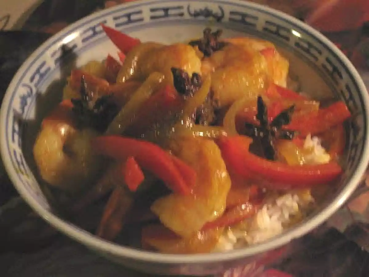 Crevettes au cari à la vietnamienne