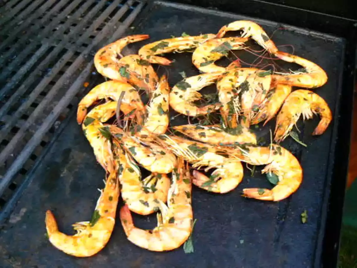 Crevettes au curry à la plancha