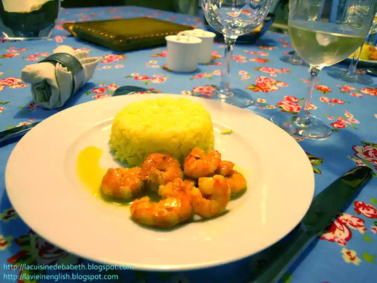 Crevettes au jus d'orange