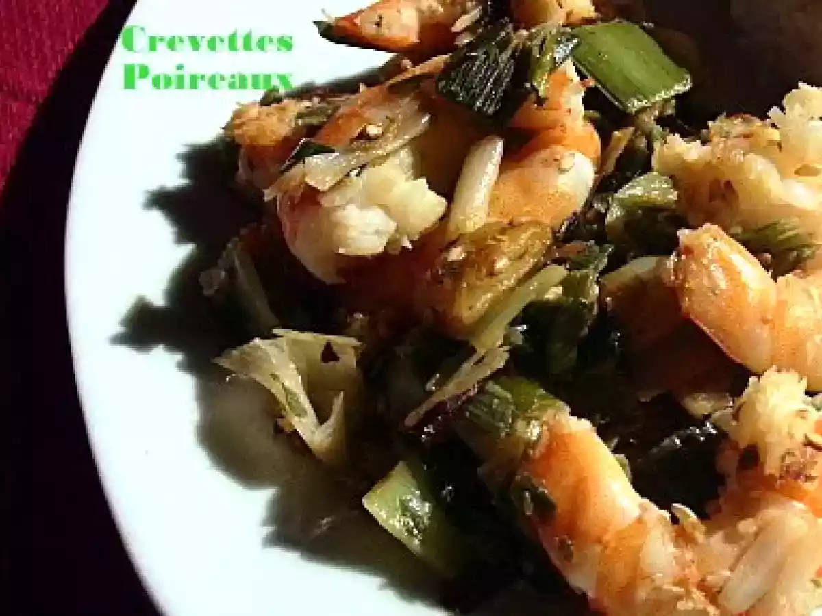 Crevettes aux poireaux - photo 2