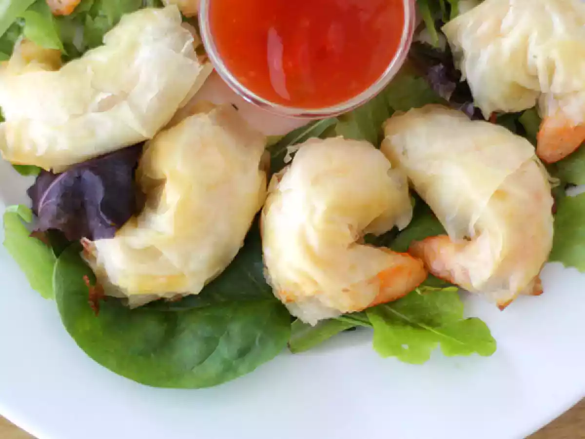 Crevettes croustillantes aux feuilles filo - photo 2