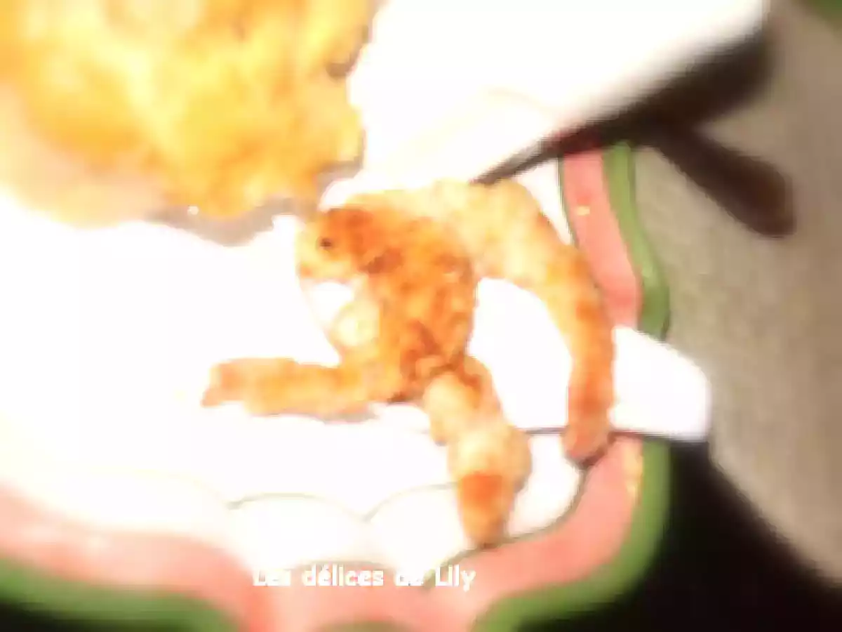 Crevettes croustillantes en cuillere