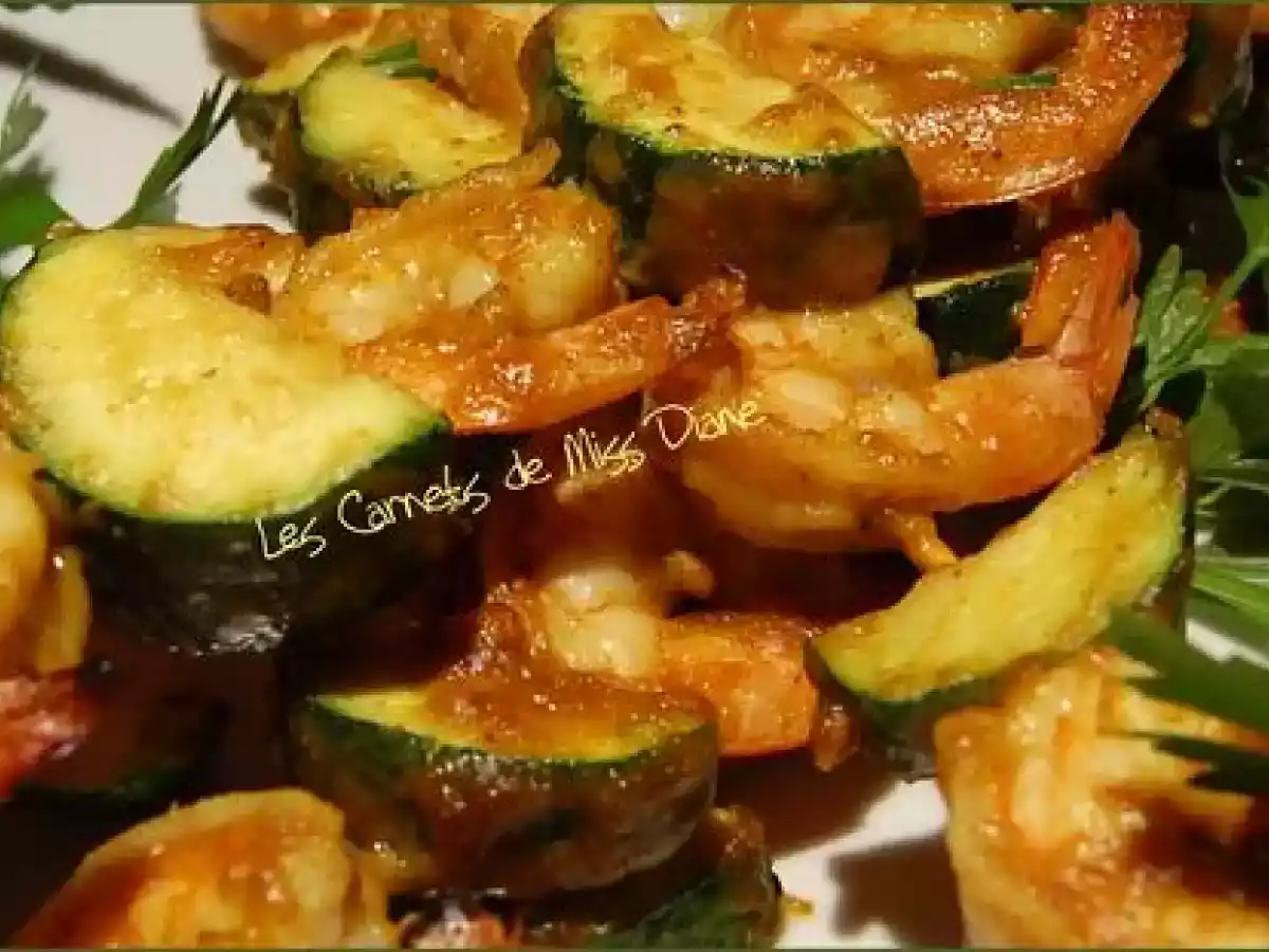 Crevettes et courgettes en brochettes... - photo 2