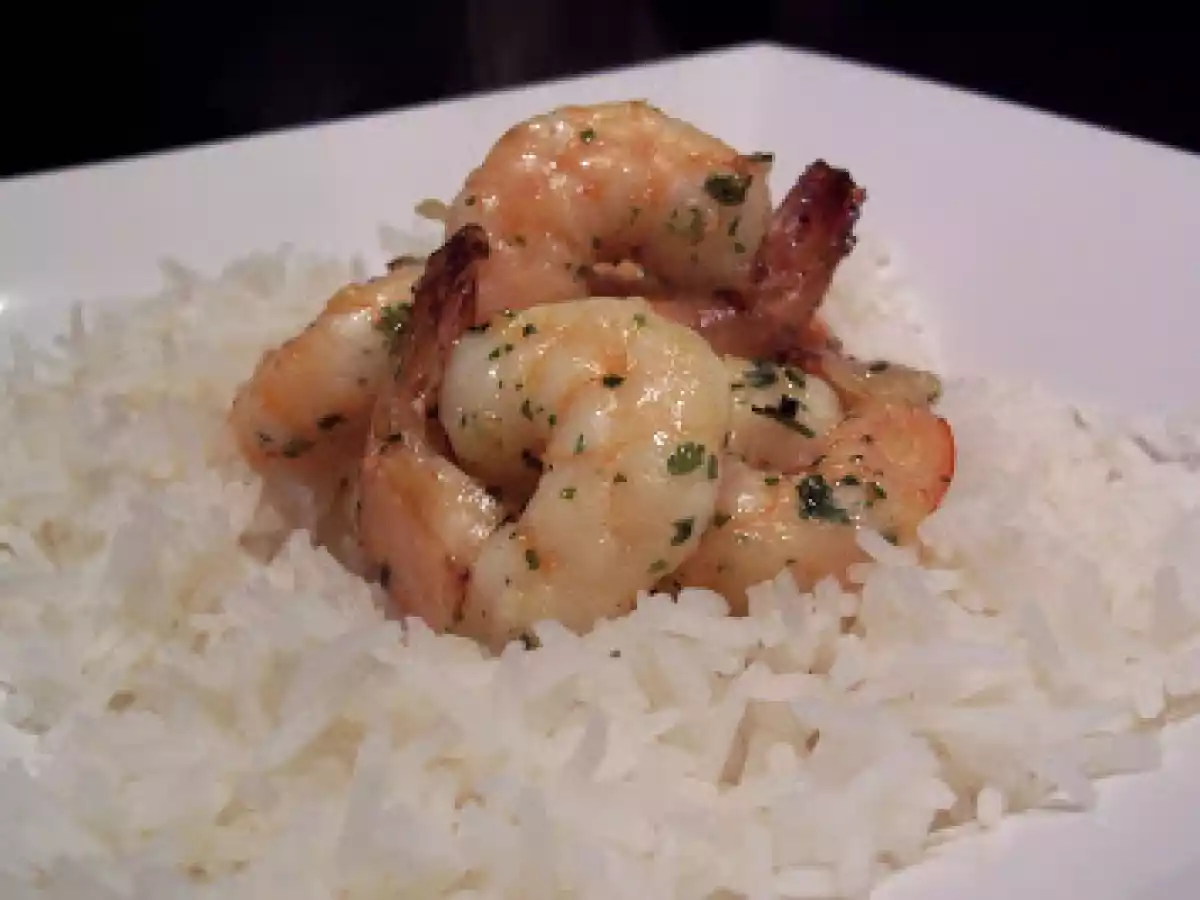 Crevettes marinées à l'ail