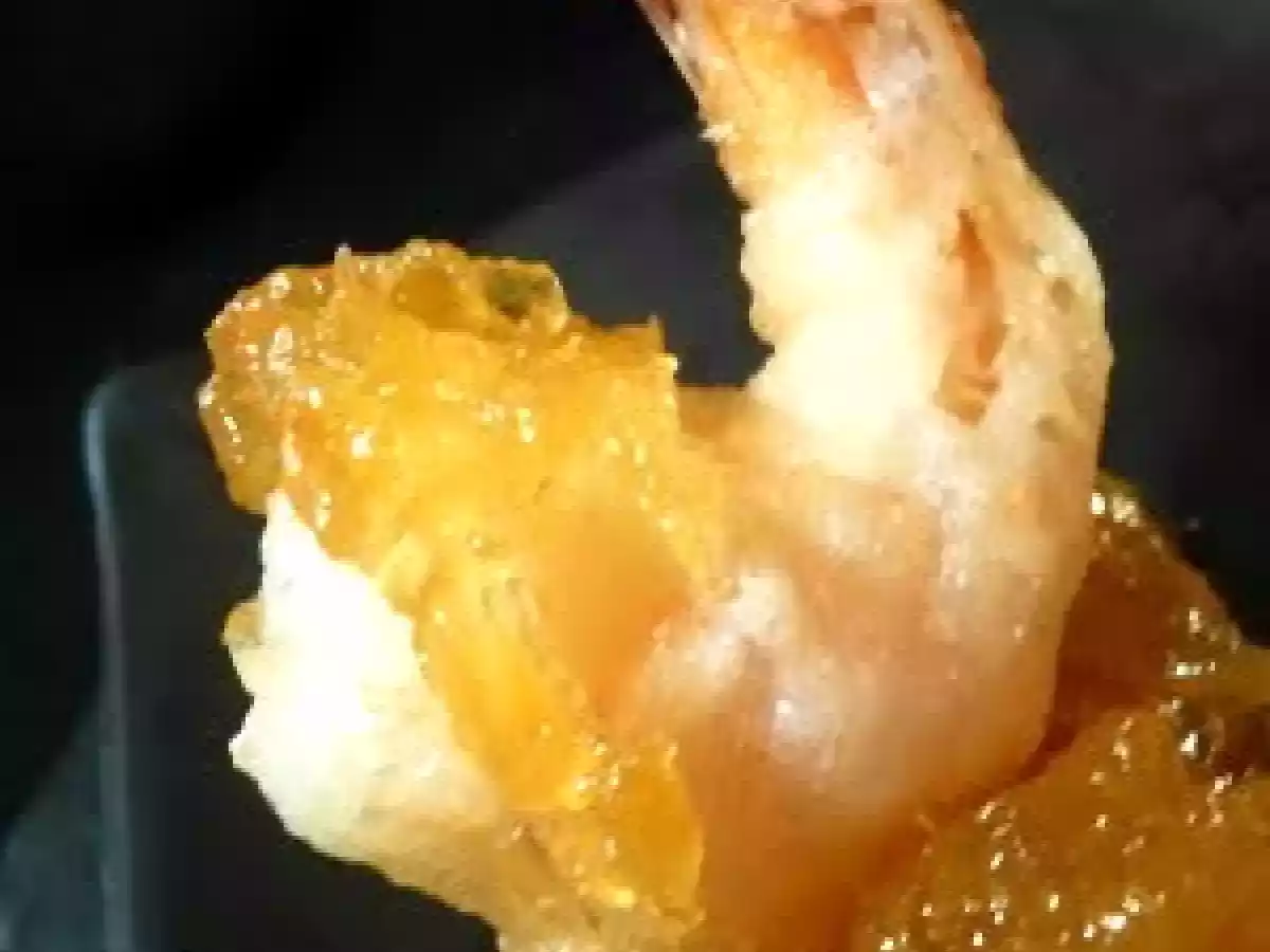 Crevettes panées et fondue d'ananas. - photo 3