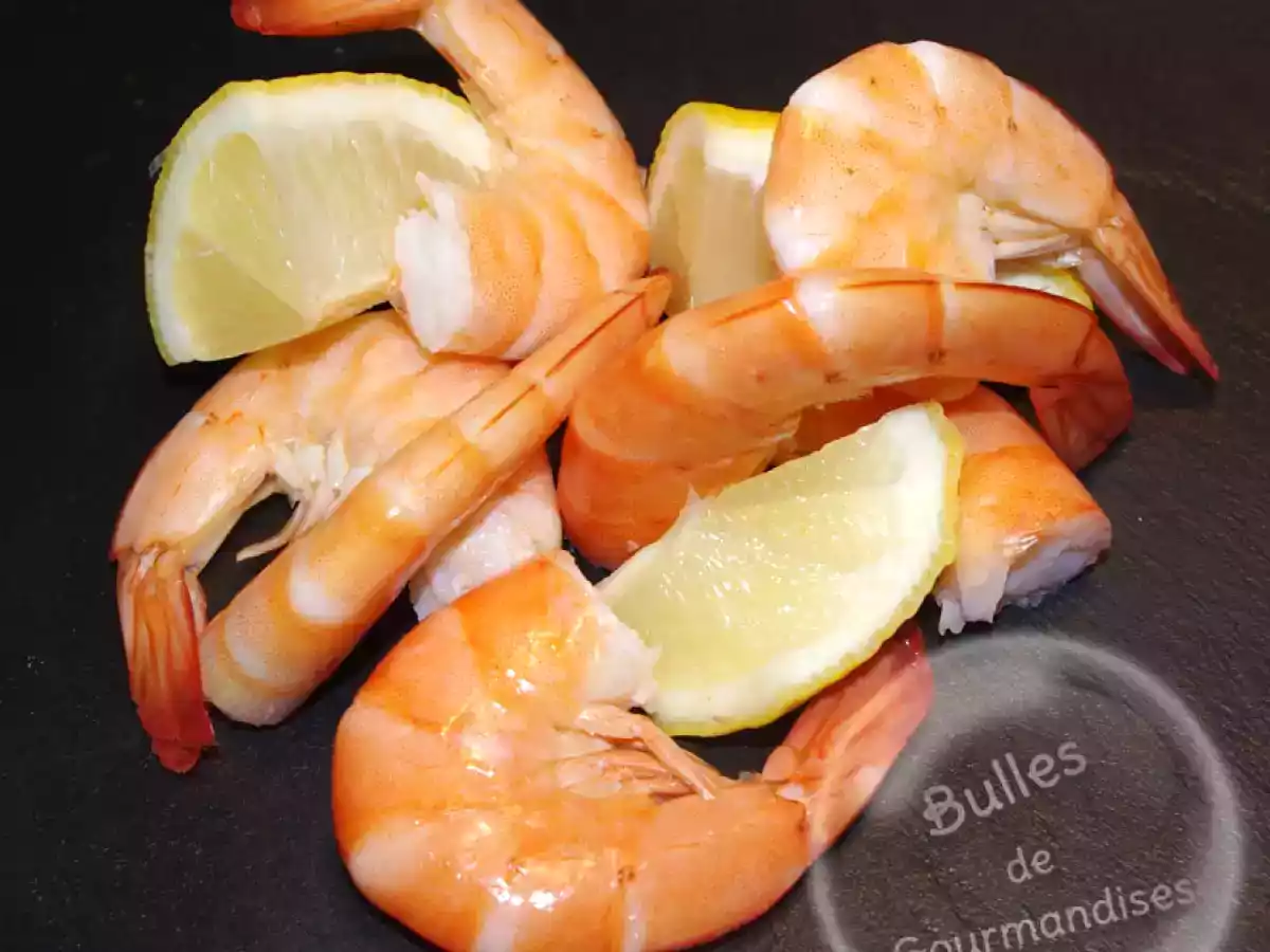 Crevettes roses marinées au basilic - photo 2