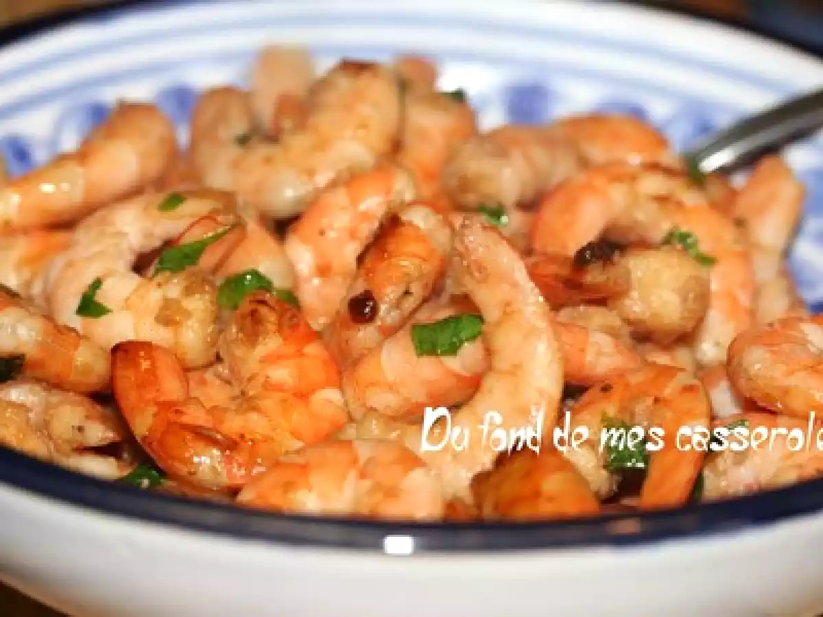 Crevettes sautées à l'ail