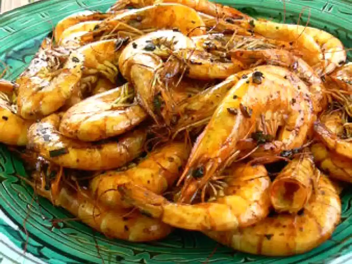 Crevettes sautées au Ponzu à la plancha