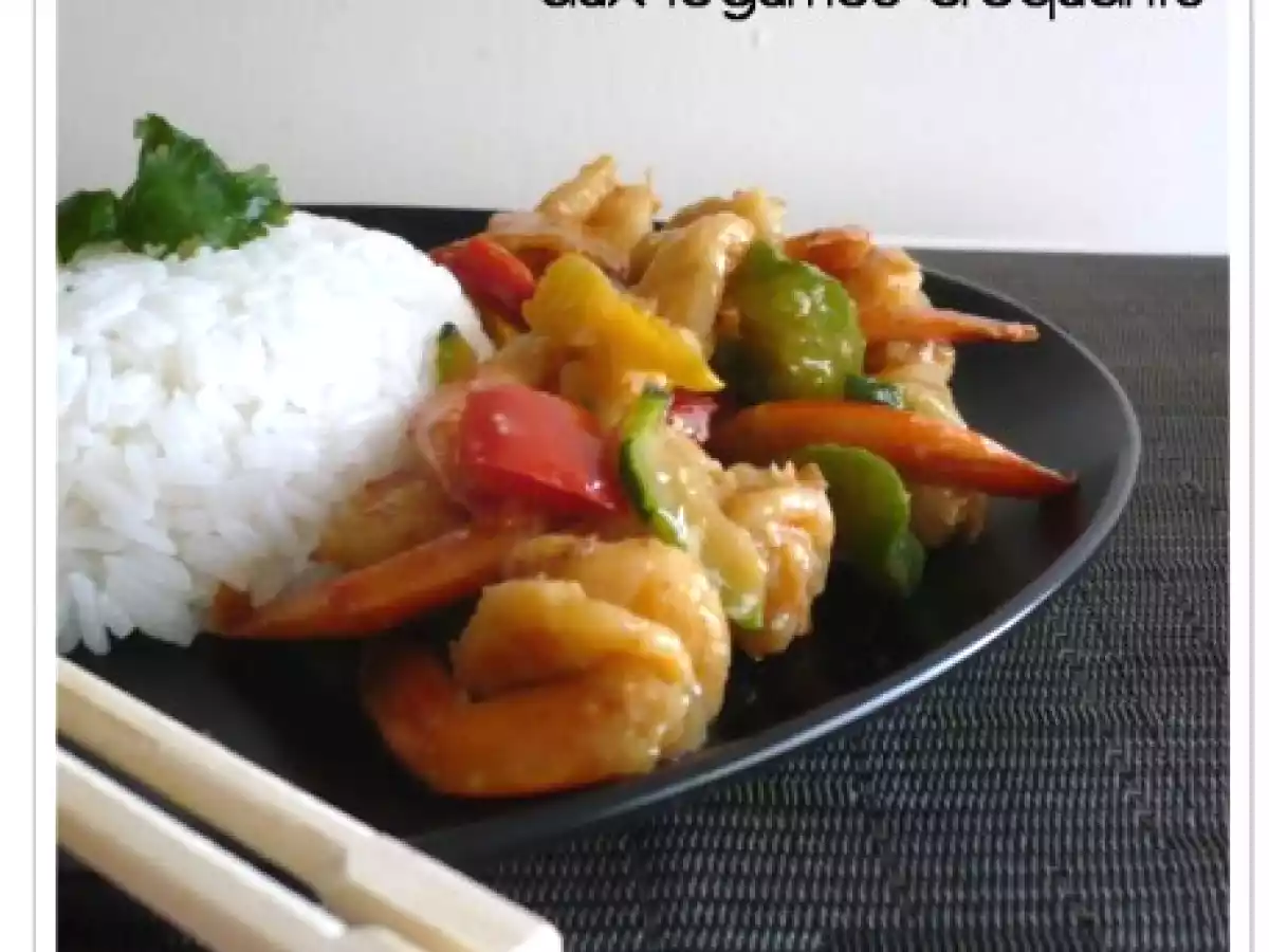 Crevettes sautées aux légumes croquants (Top Chef - épreuve n°3)