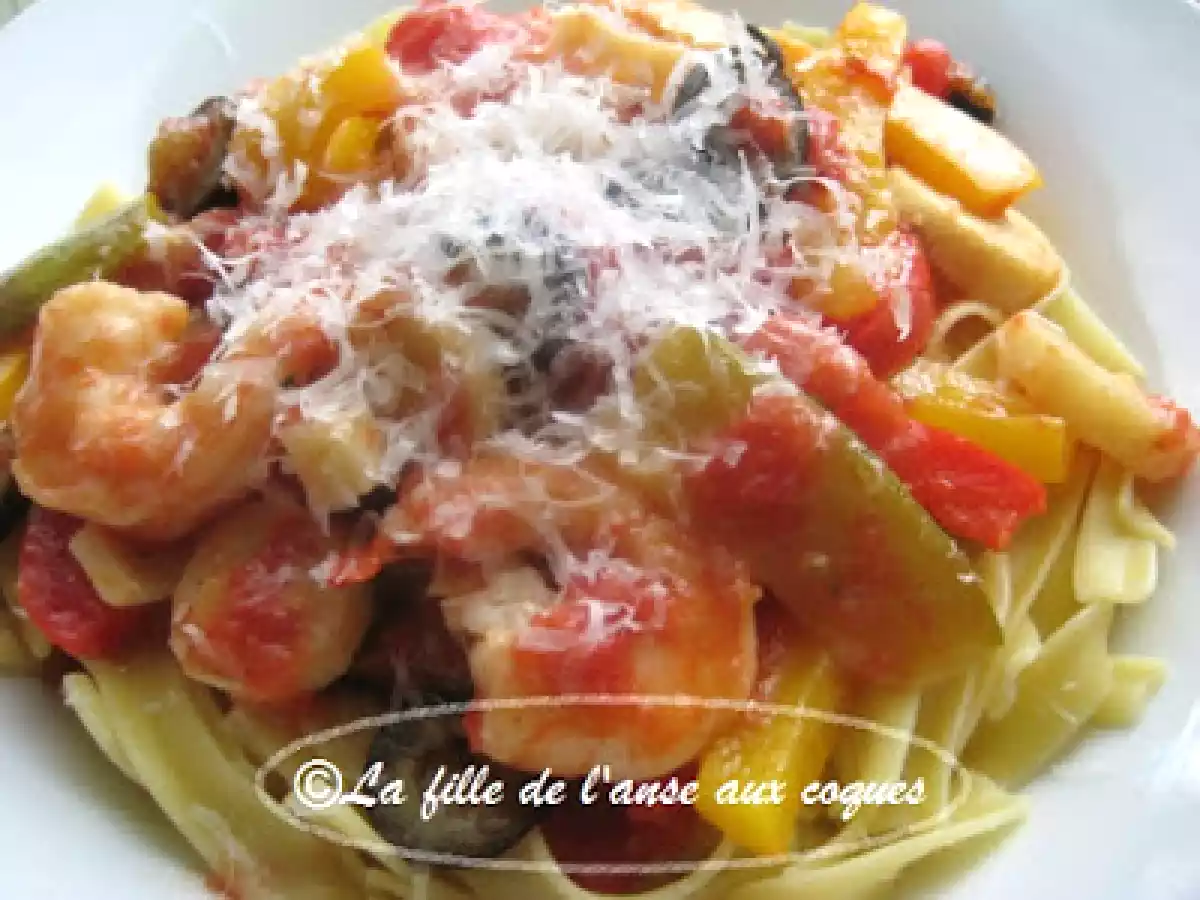 CREVETTES SAUTÉES AUX OLIVES