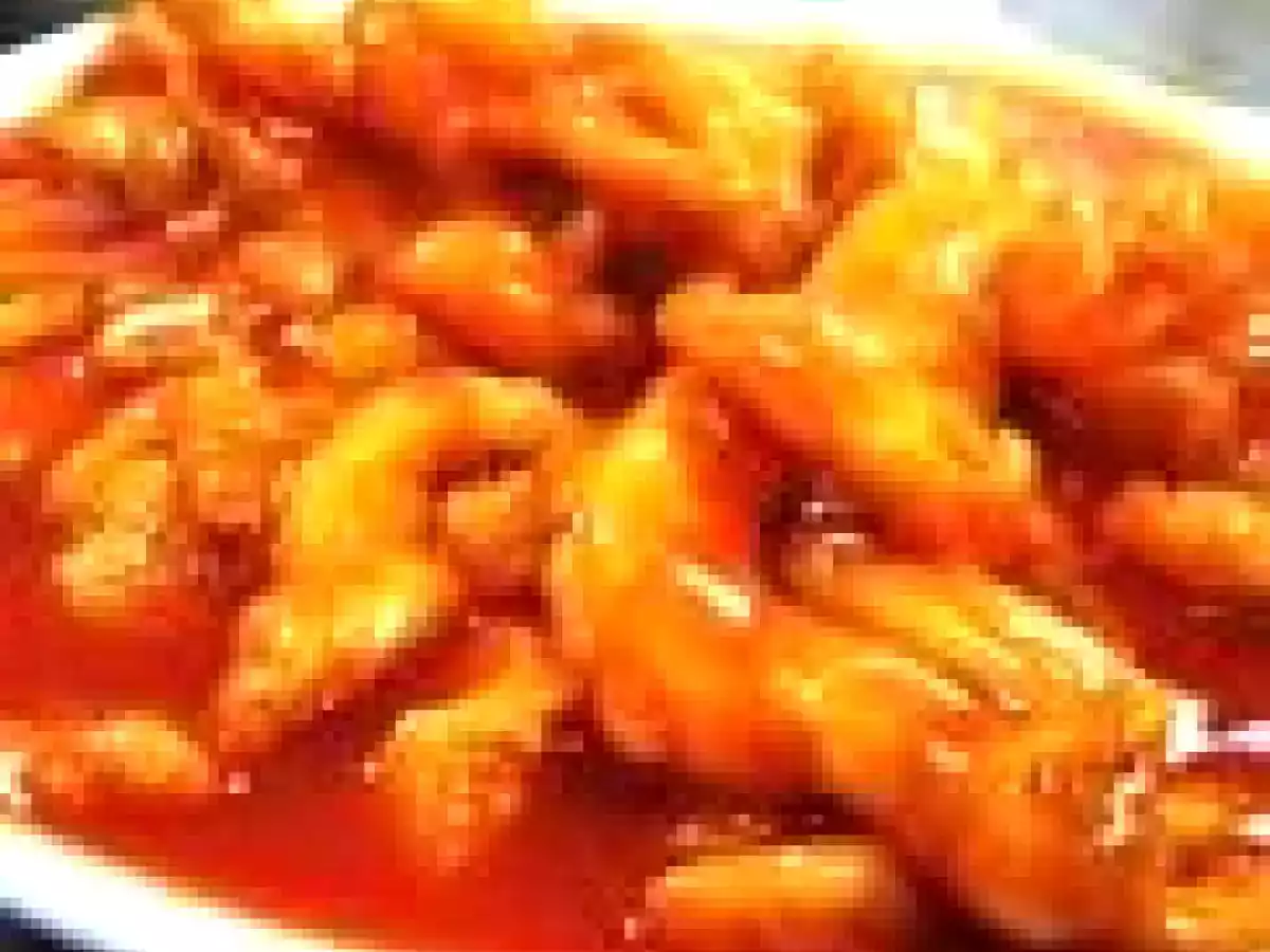 Crevettes sautées sauce piquante