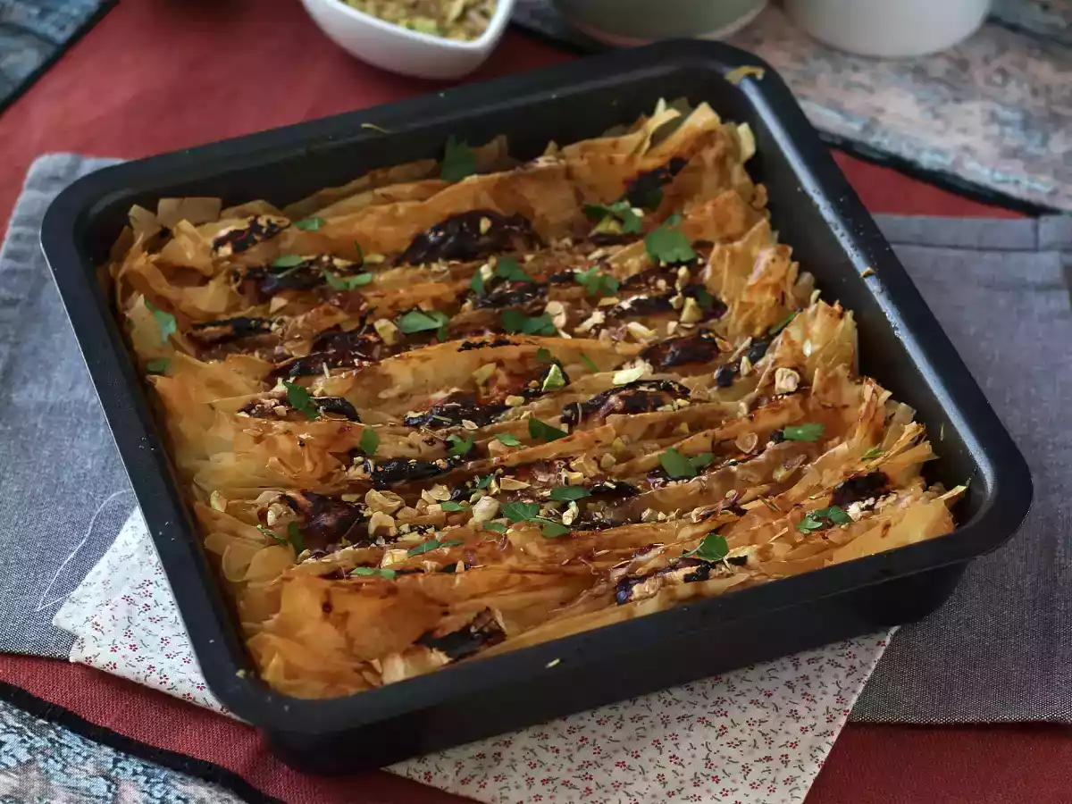 Crinkle cake salé au fromage de chèvre et miel - photo 2