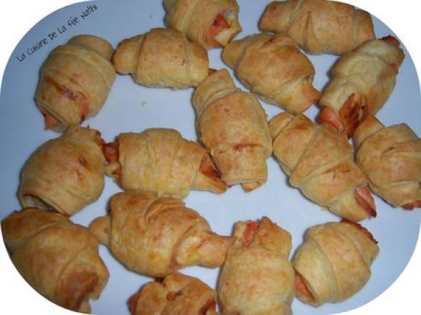 Croissants feuilletés au saumon