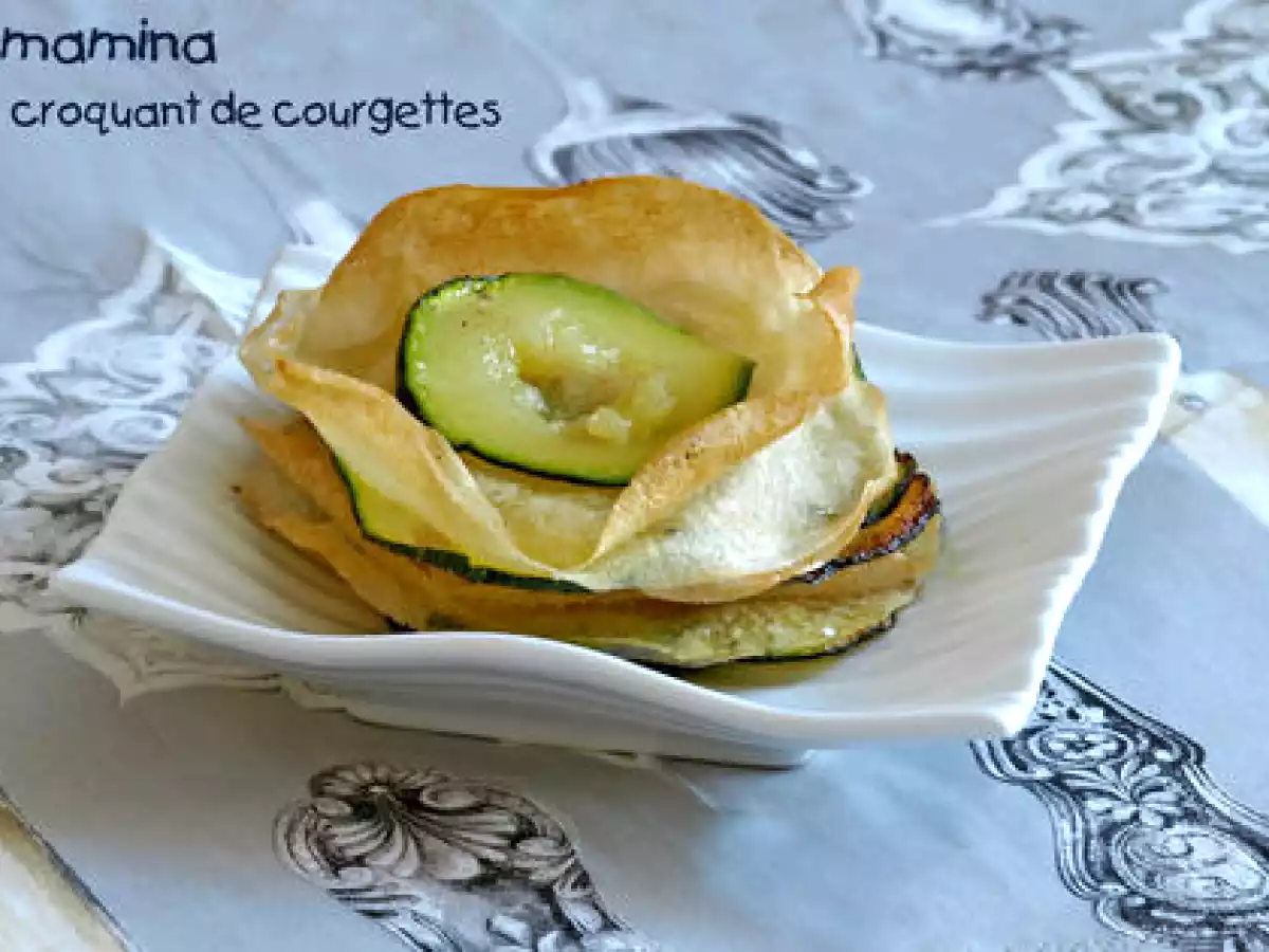 Croquant de courgettes à la feuille de brick