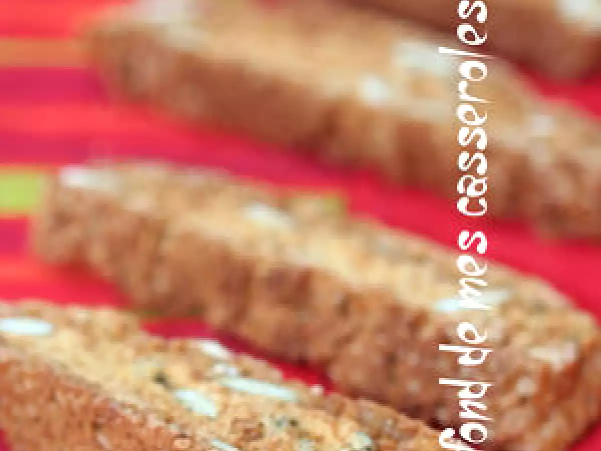 Croquants aux graines de courges, citron confit et miel