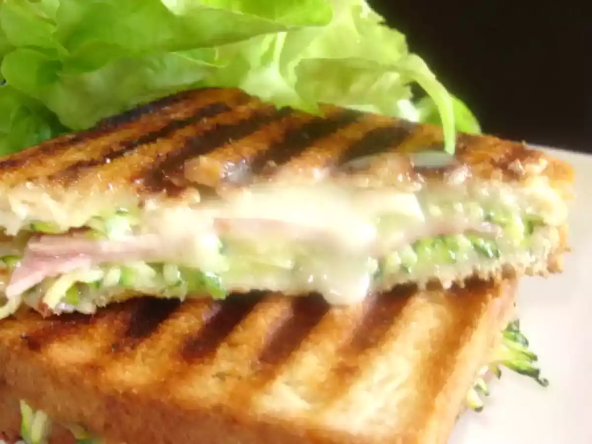 CROQUE COURGETTES-JAMBON-CHEVRE