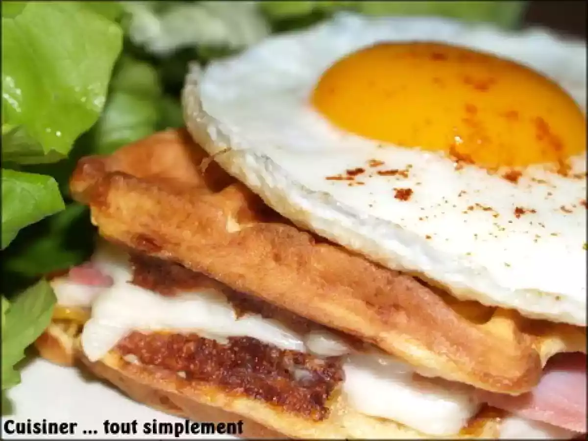 Croque Gaufre Madame ... à la Mimolette