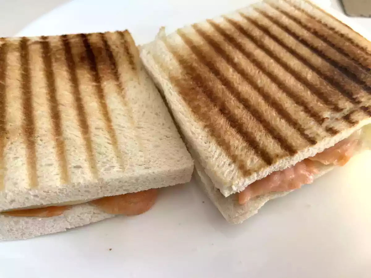 Croque-monsieur au saumon et fromage