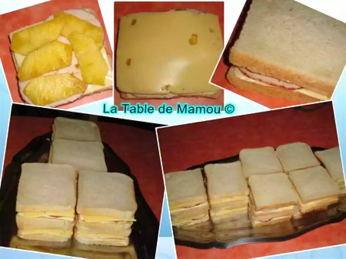 Croque Monsieur exotique, poulet, ananas, curry