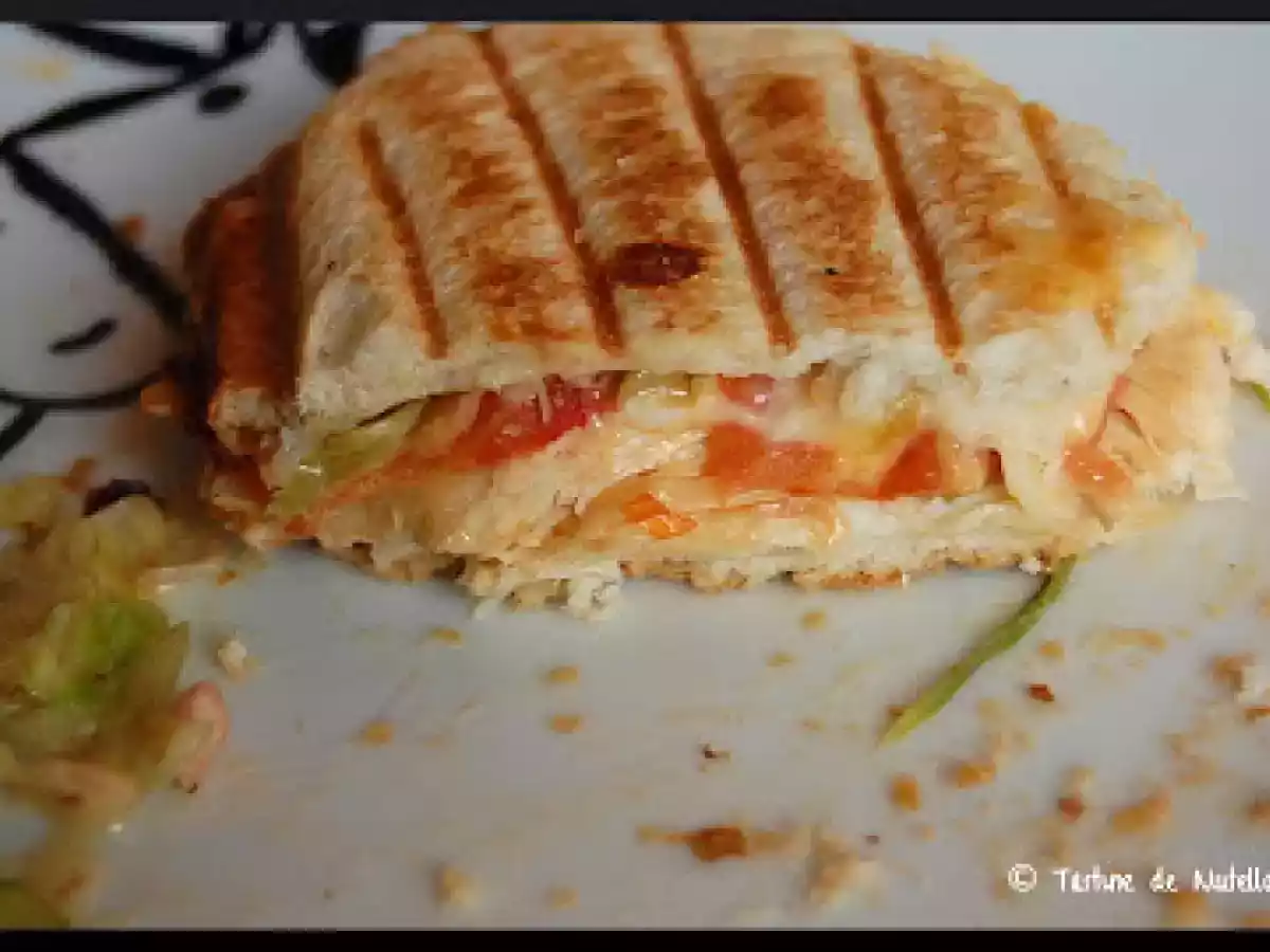 Croque-monsieur poulet rôti/crudités