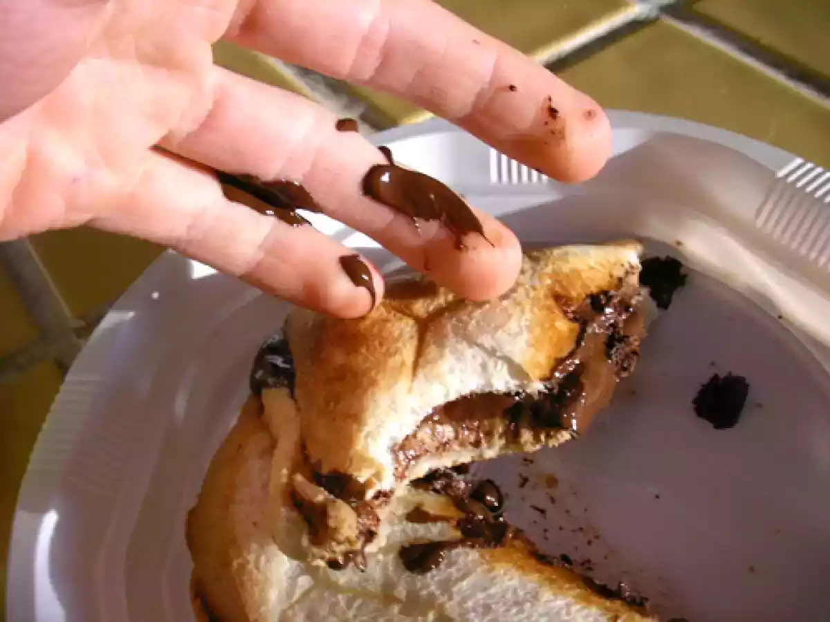 Croque-monsieur sucré choco-cacahuète - photo 2