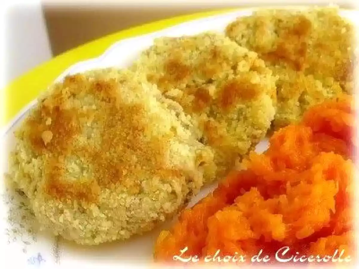 Croquettes panées de légumes râpés et protéines de soja -sans oeuf-