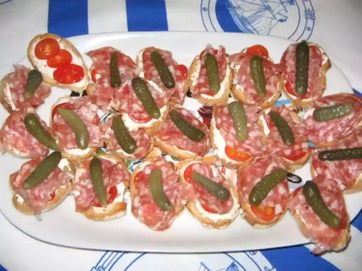 Crostinis de caprini a la rosette