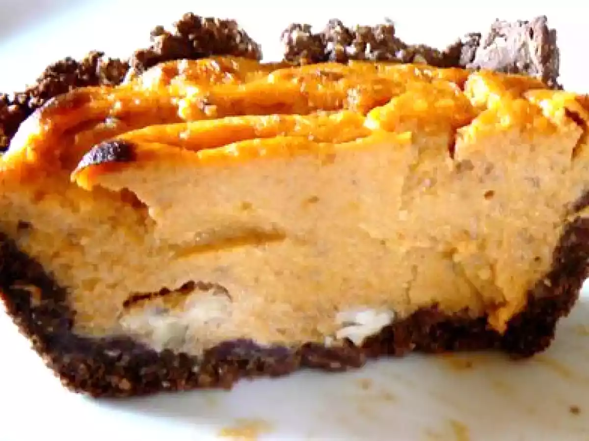 Crousti flan potimarron chocolat noix à l'agar agar minceur et sans gluten