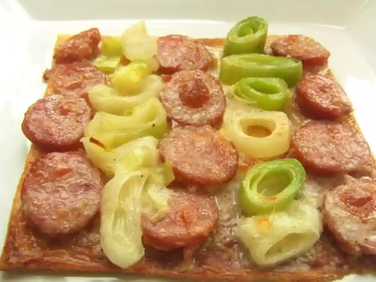 Croustillant à la Montbeliard & au poireau gratiné au Mont d'Or - photo 2