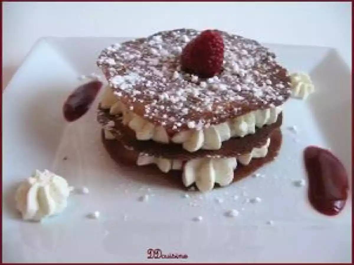 Croustillant aux framboises, un dessert individuel divin