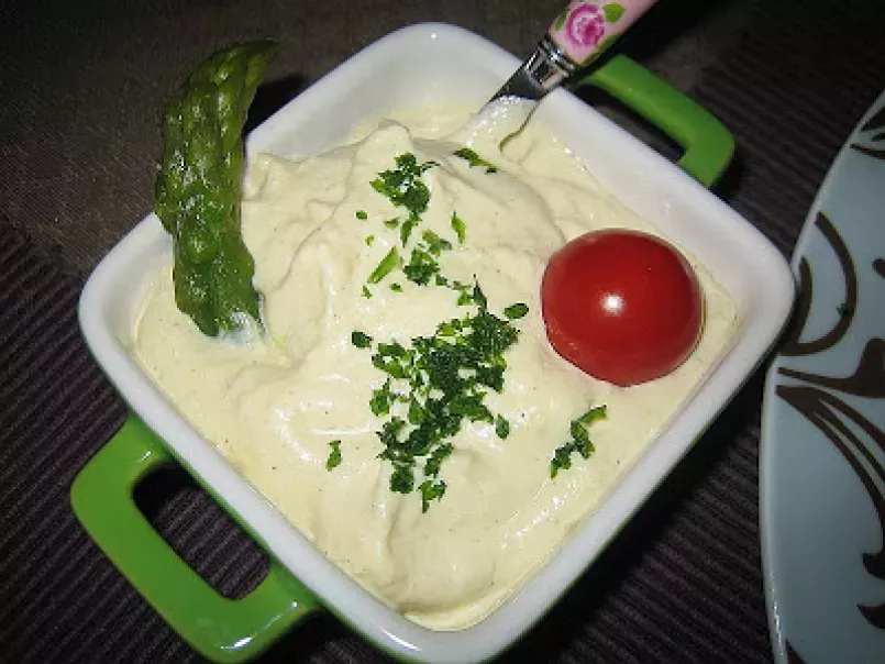 Croustillant d'asperges vertes, sauce mousseline au parmesan!!!!, photo 3