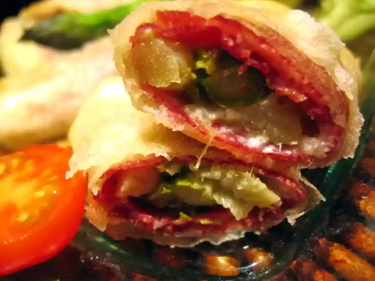 Croustillants aux asperges vertes, à la viande des Grisons et à la crème citronnée - photo 2