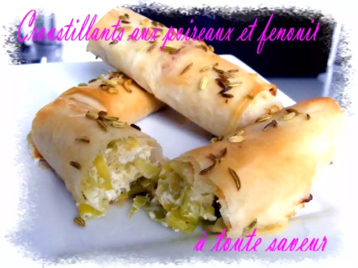 Croustillants de poireaux au fenouil