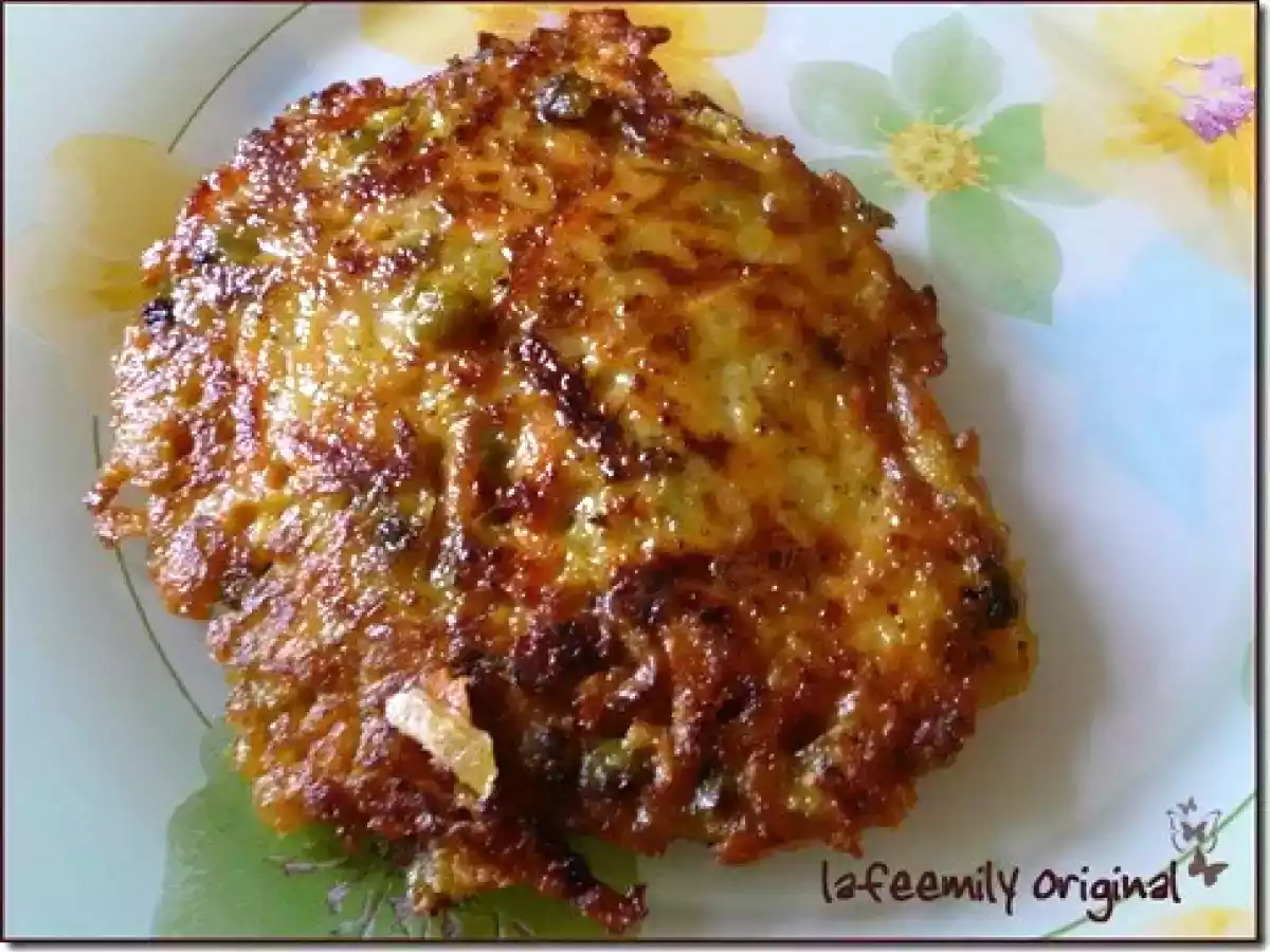 Croustillants de pommes de terre, patate douce et petits pois