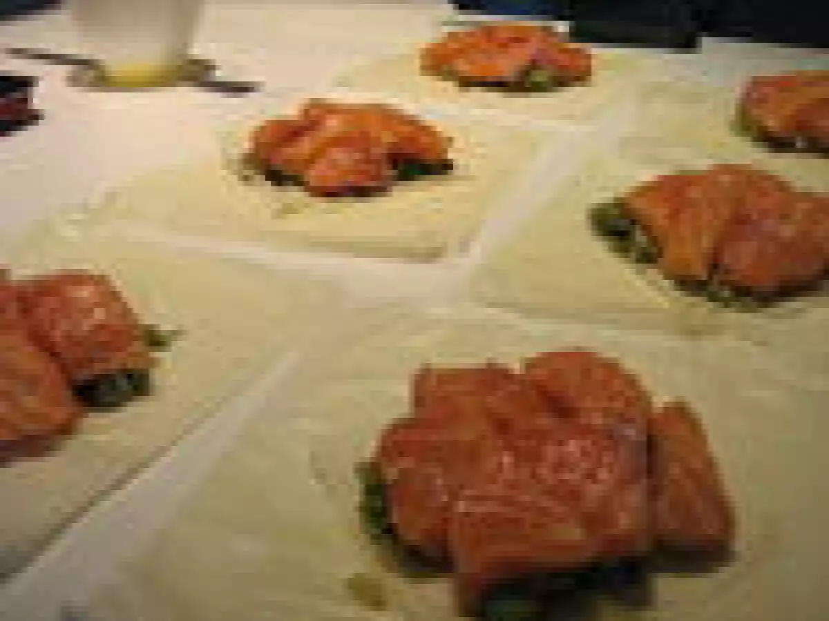 Croustillants de saumon aux trompettes de la mort - photo 3