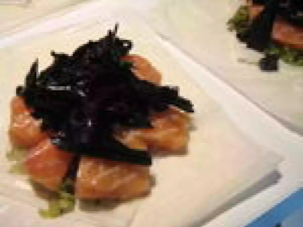 Croustillants de saumon aux trompettes de la mort - photo 4