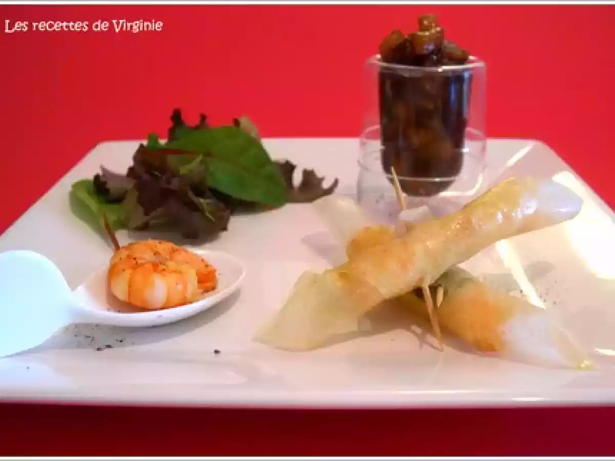 Croustilles de crevettes & chutney de mangue