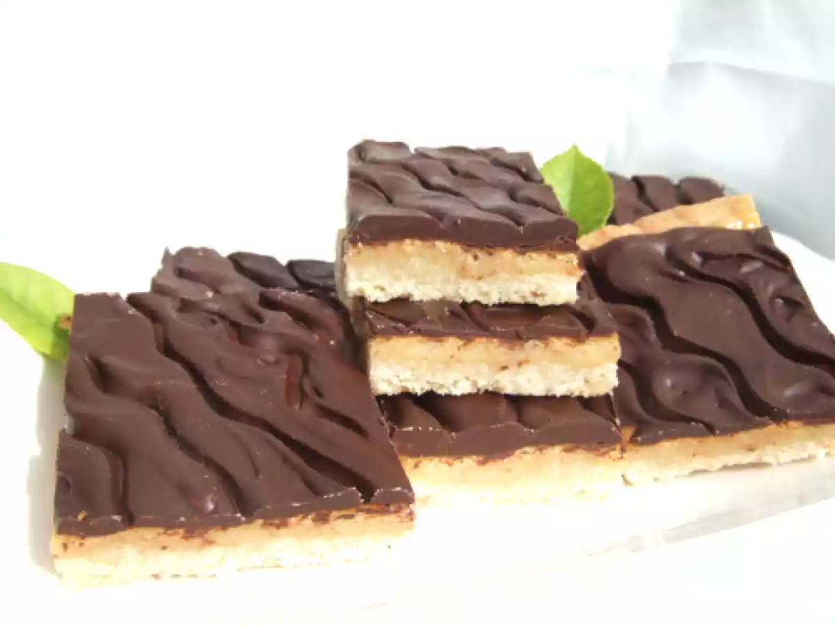 Crouti-fondants noix de coco, caramel et chocolat