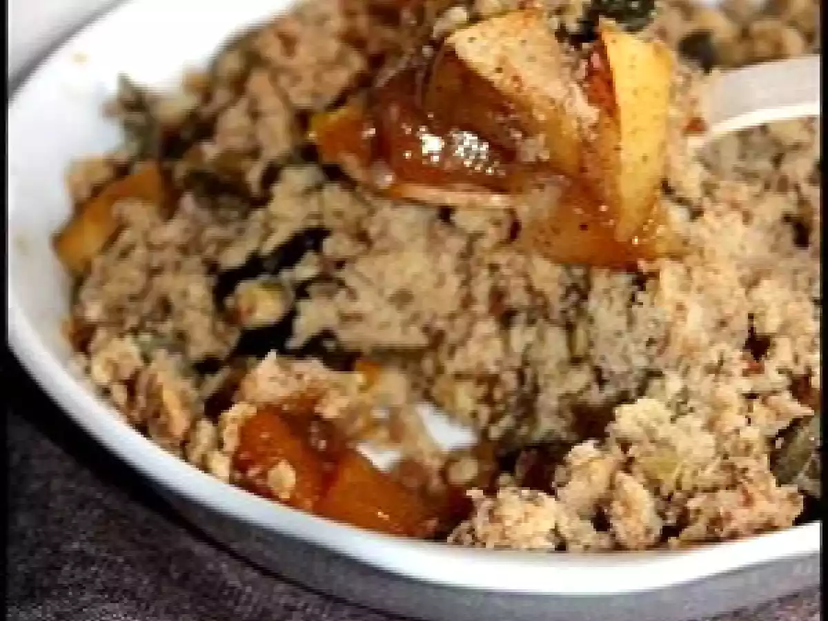 Crumble à la pomme et courge sucrine