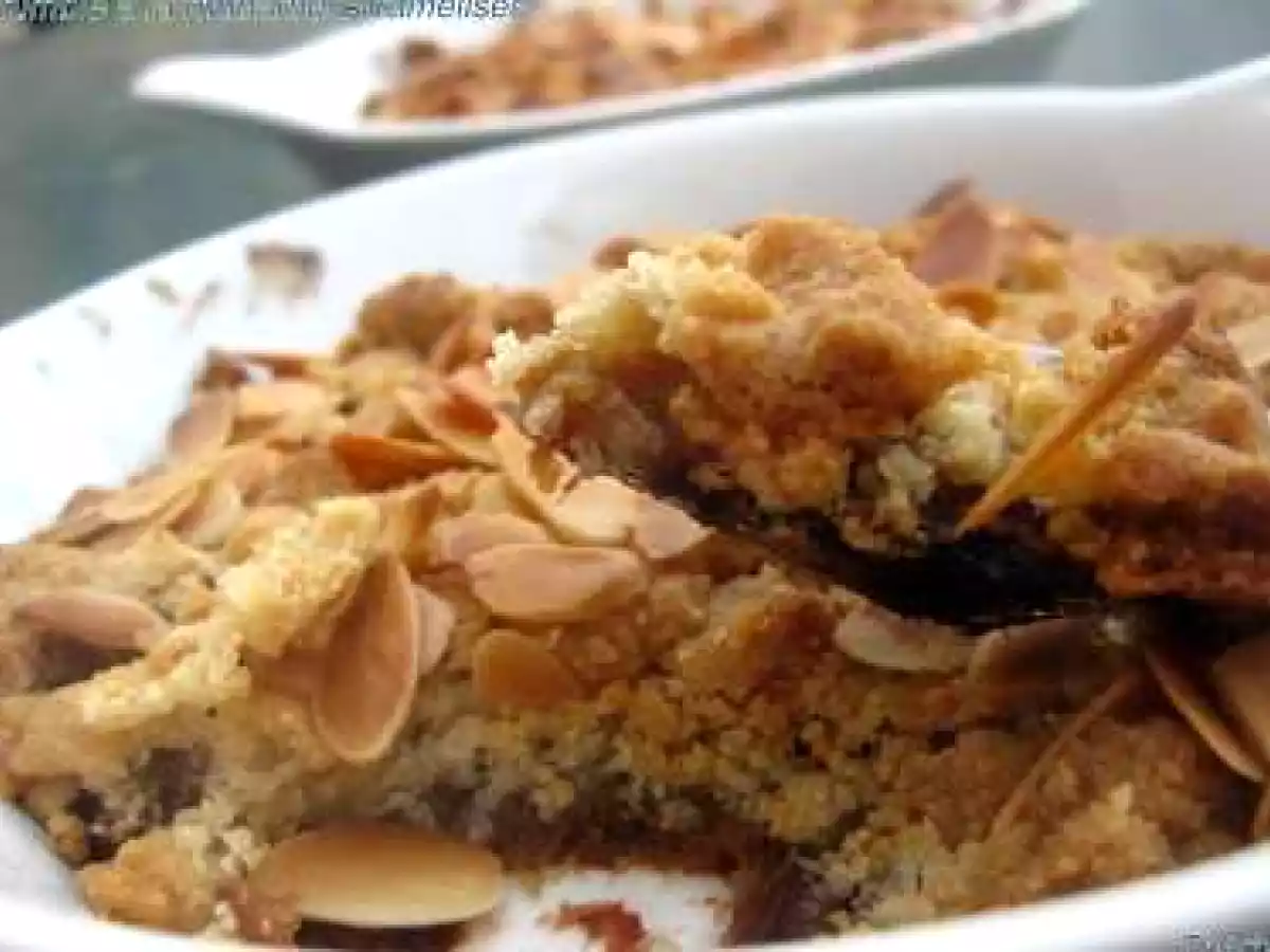 Crumble à la rhubarbe caramélisée