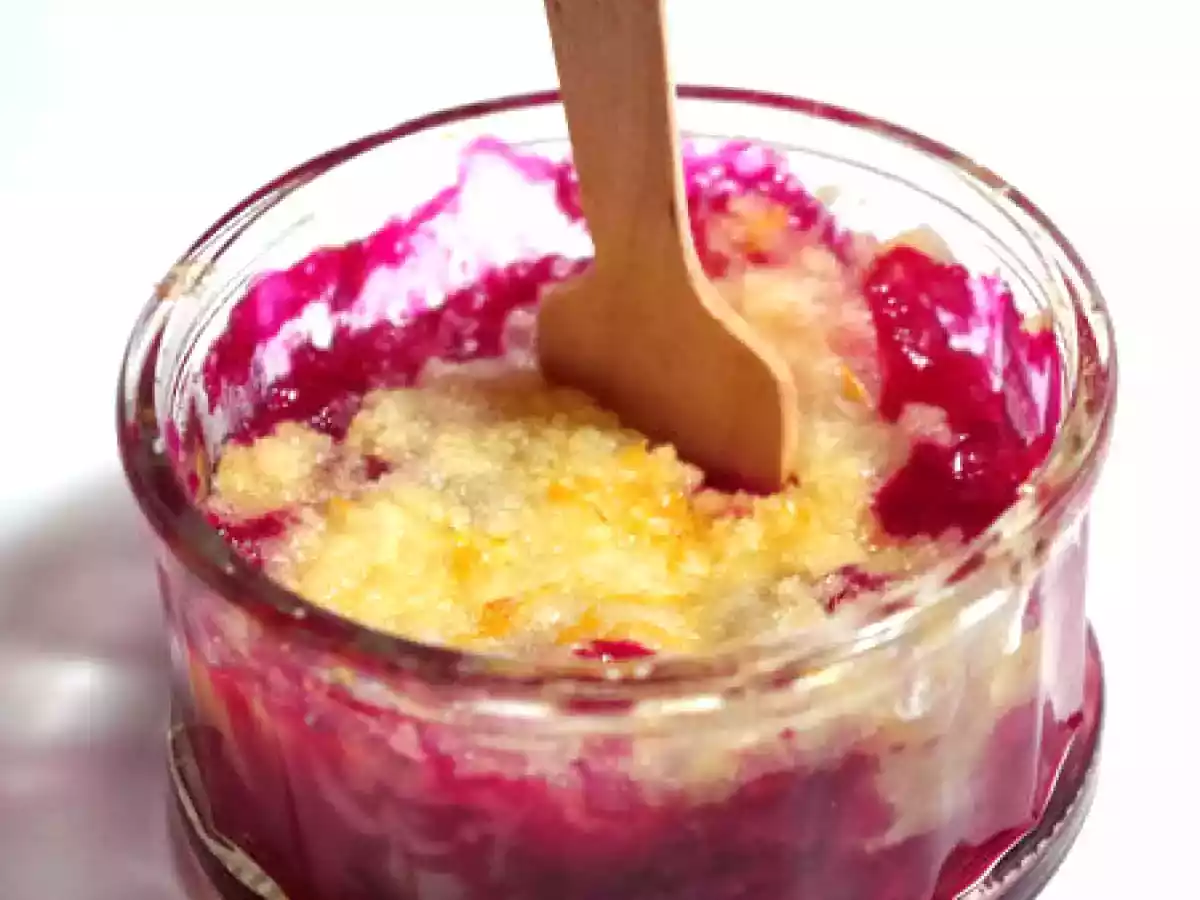 Crumble acidulé framboise et citron