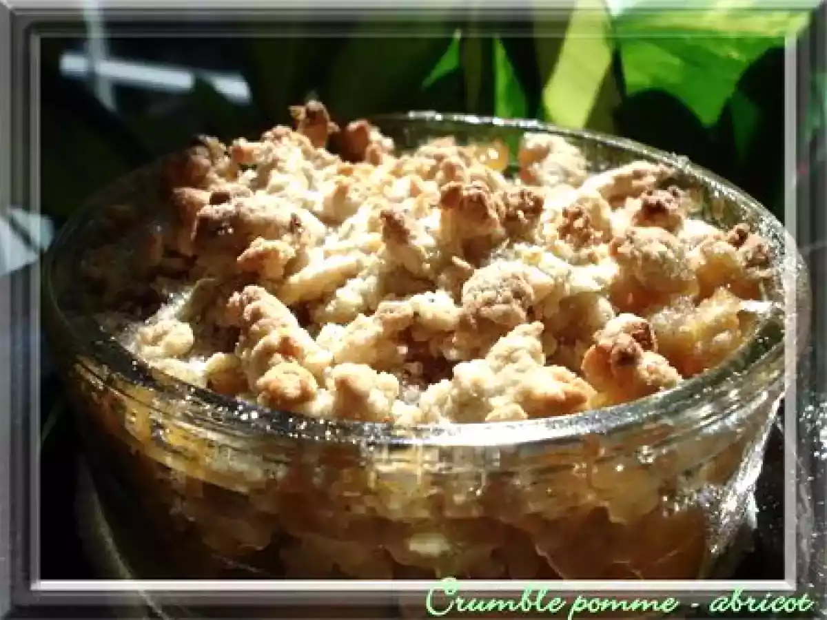 Crumble allégé pomme-abricot - photo 3