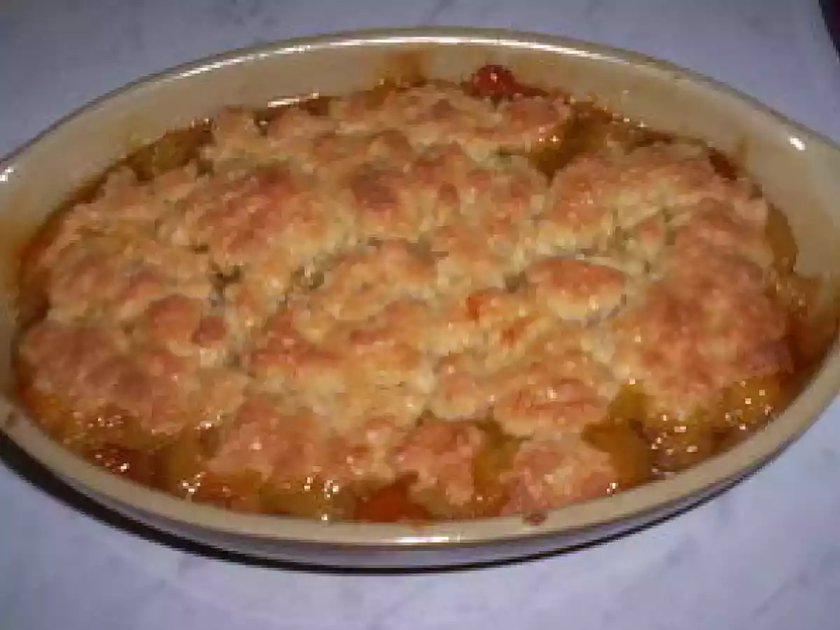 Crumble aux abricots caramélisés...