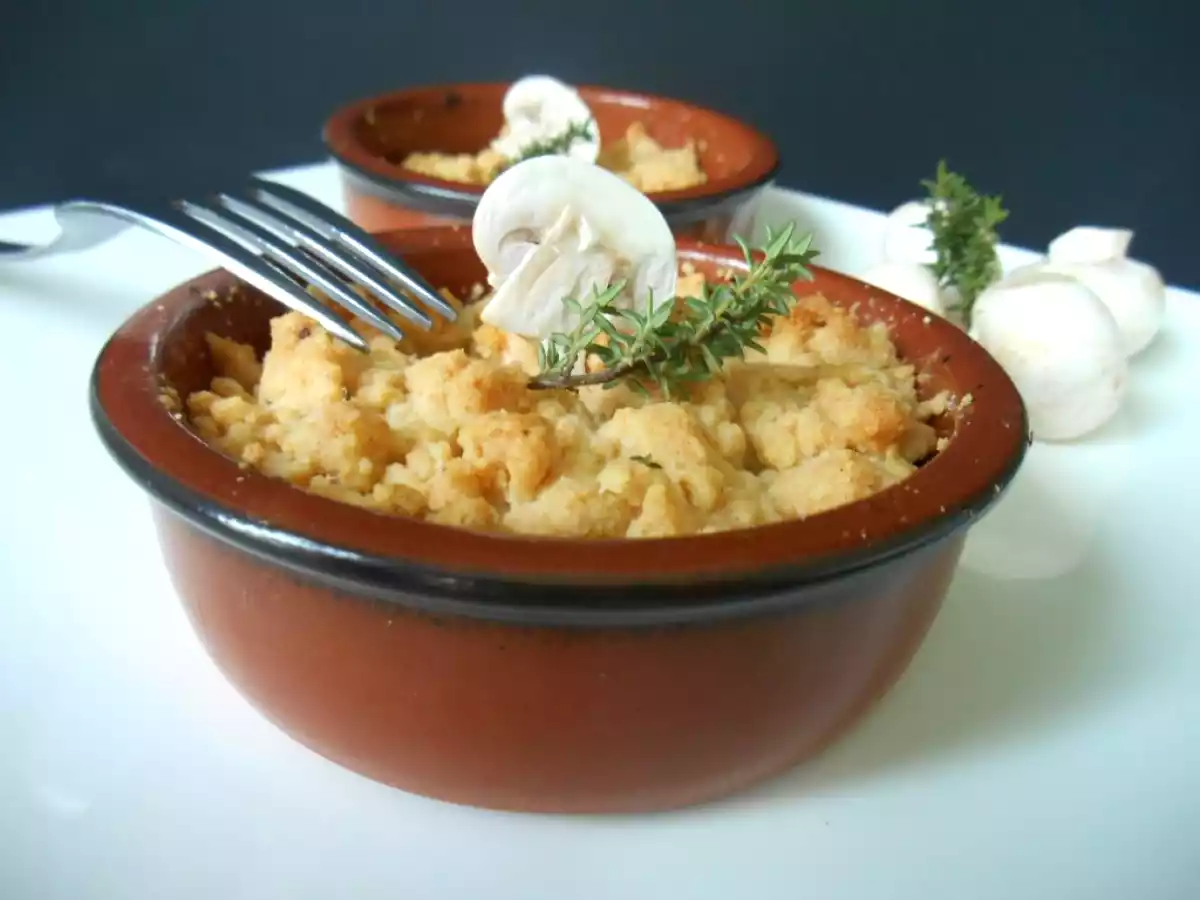 CRUMBLE AUX CHAMPIGNONS