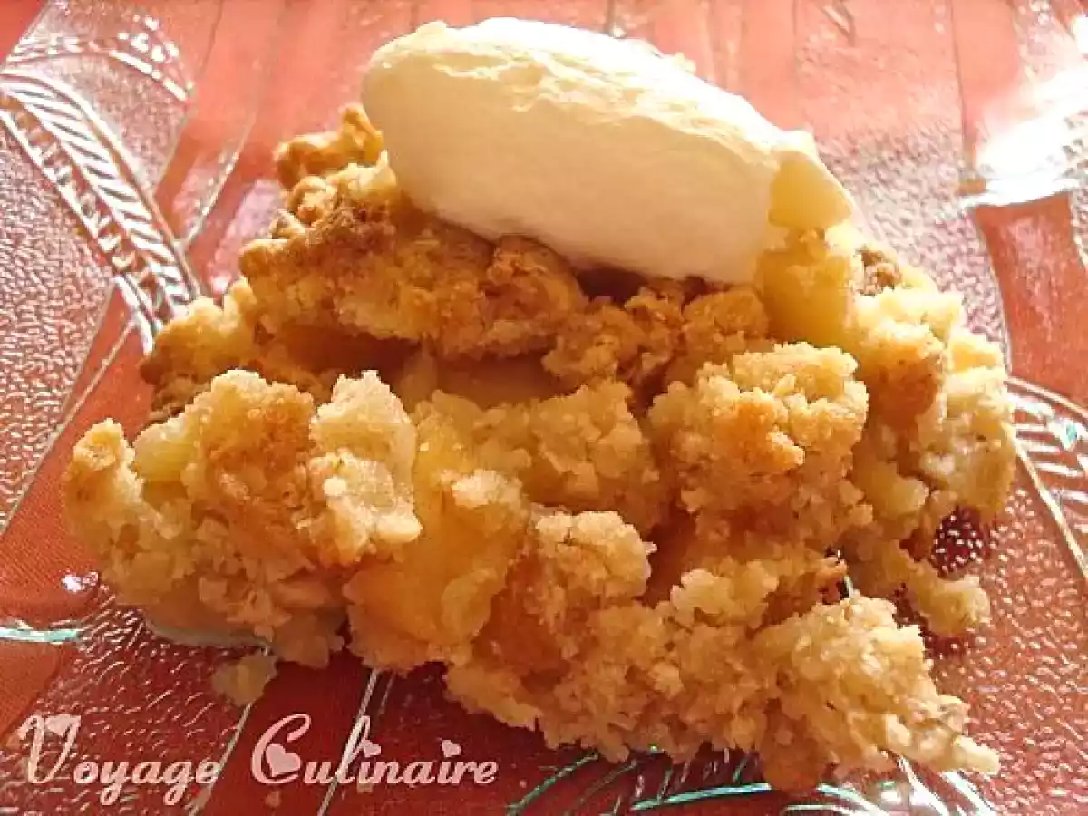 Crumble aux pommes et aux flocons d'avoine