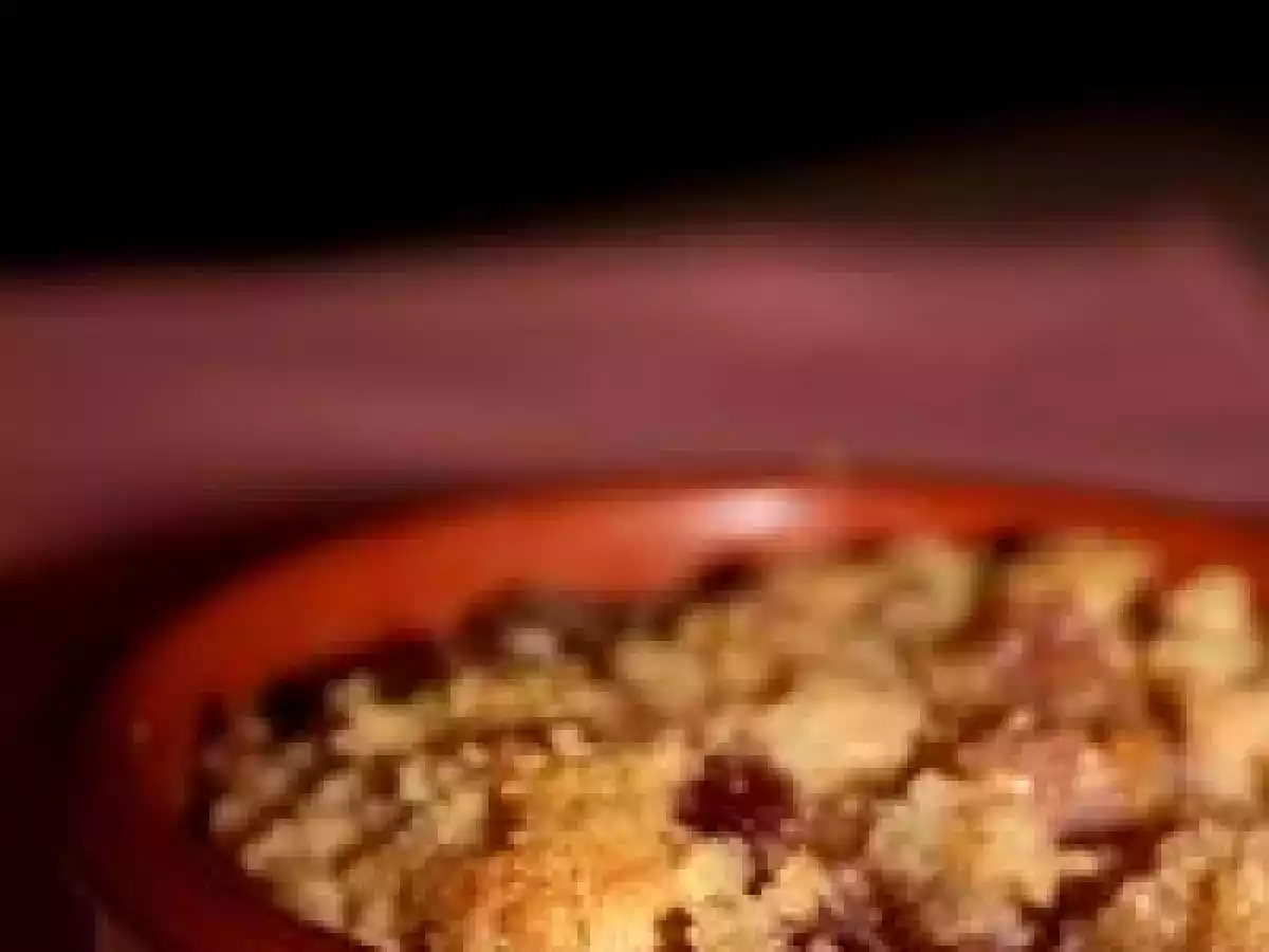 Crumble aux pommes, framboises et amandes*(oh l'étoile)