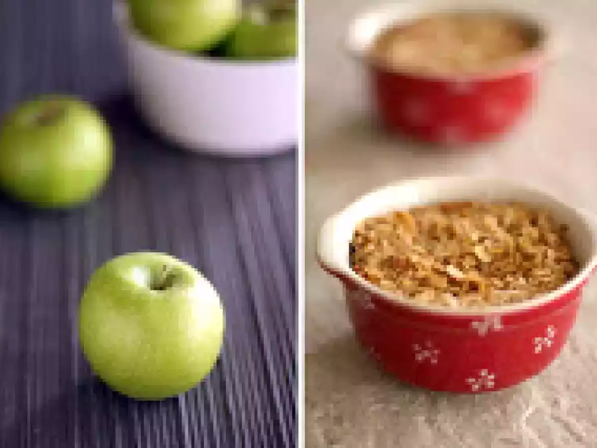 Crumble aux pommes individuels